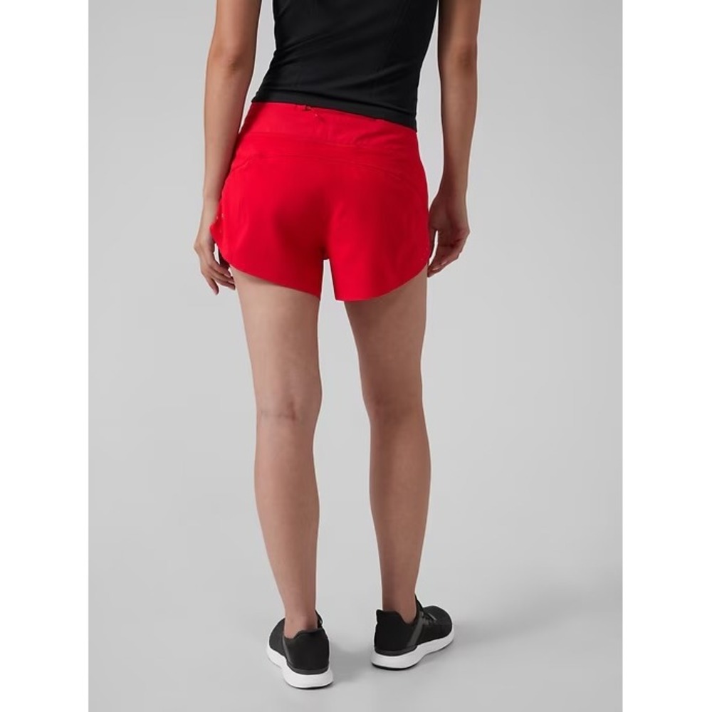 Athleta Run With It Red 3.5" Shorts Medium - Picture 3 of 8